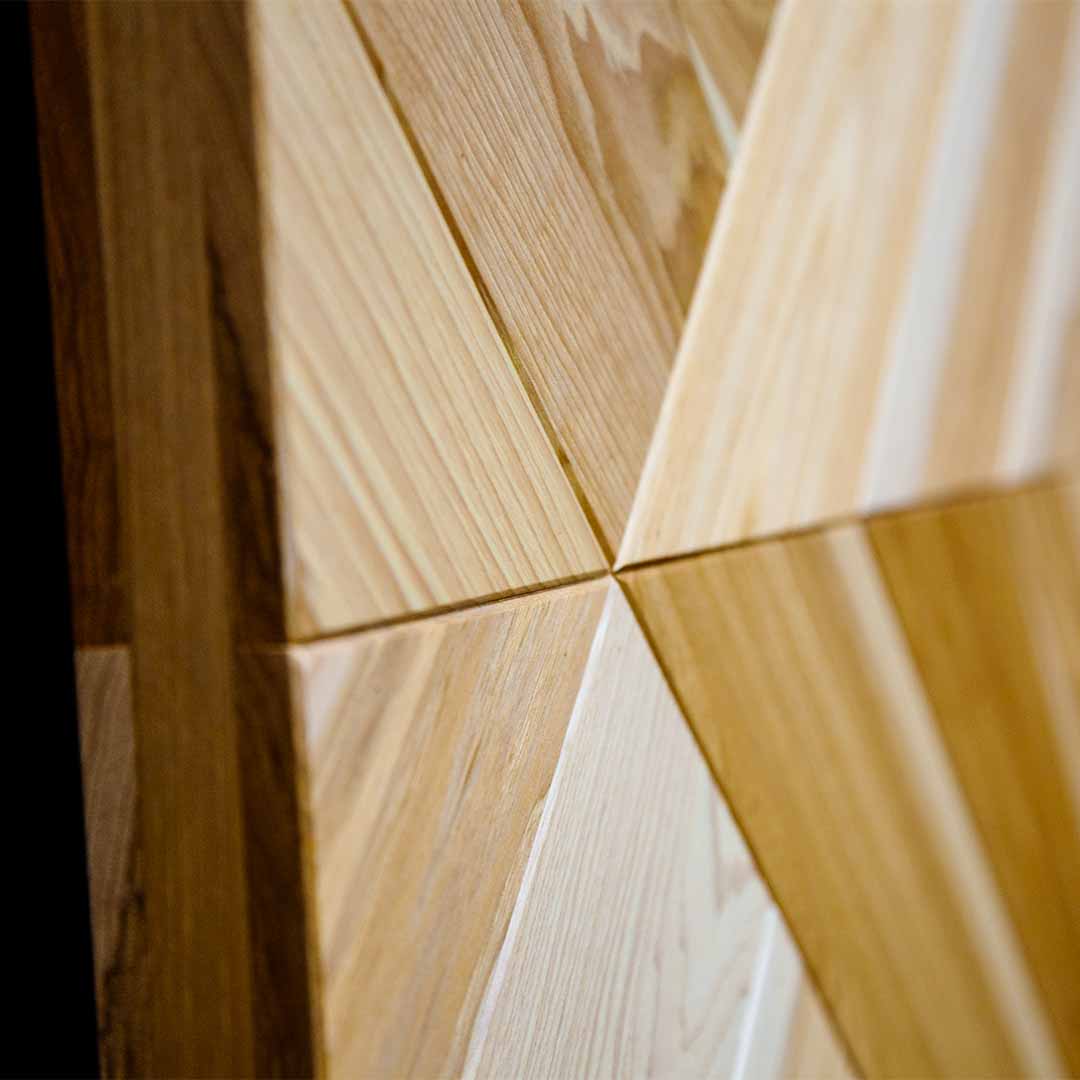 Chevron Arrow Sliding Mid Century Modern Doors by RealCraft
