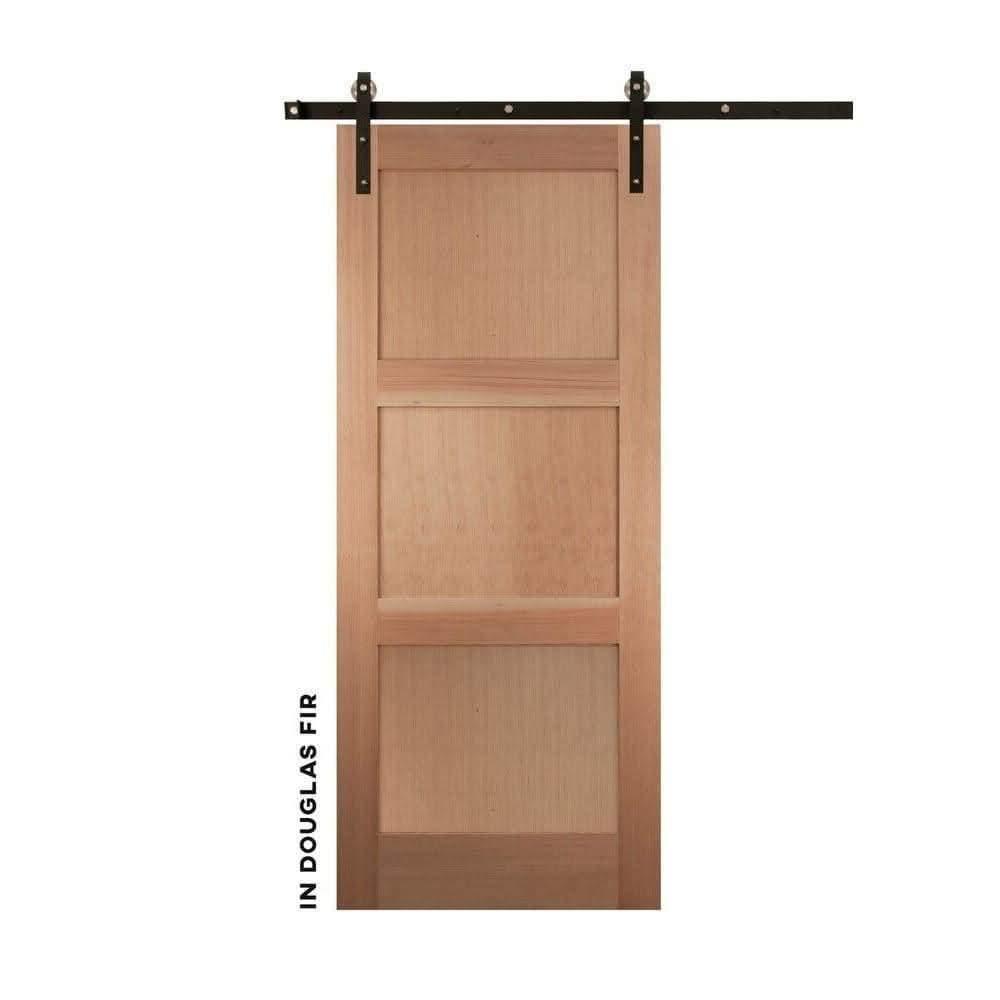 Craftsman Three Panel Wooden Sliding Doorr - Sliding Barn Door Hardware by RealCraft