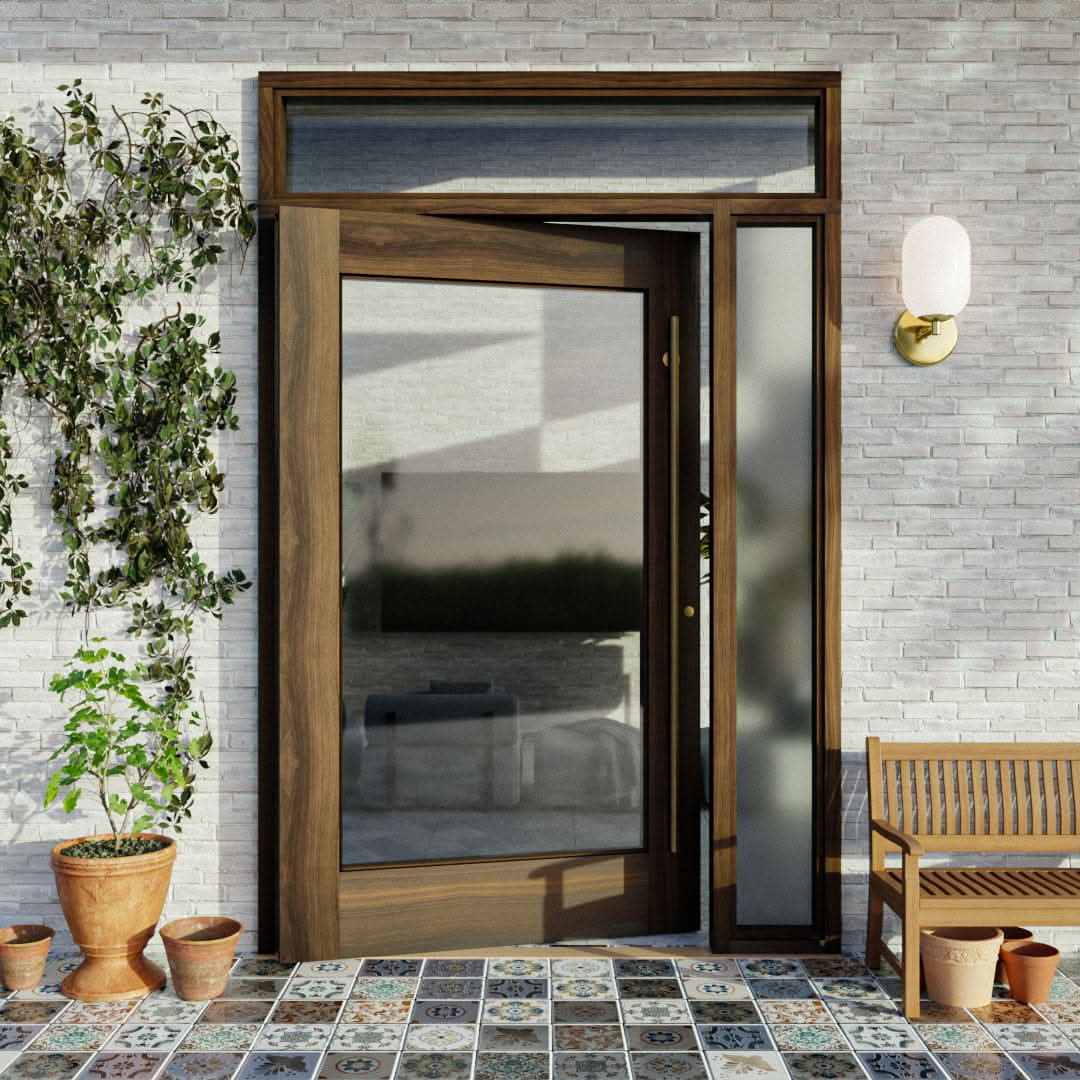 Marin Single Panel Glass Pivot Door
